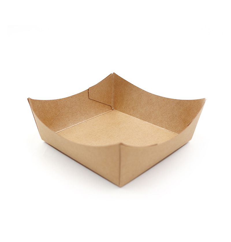 50PCS Ship Shape Take Out Containers Easy Fold Box Kraft Paper Box Lunch Salad Carton Disposable Party Snack Boat Box for Party