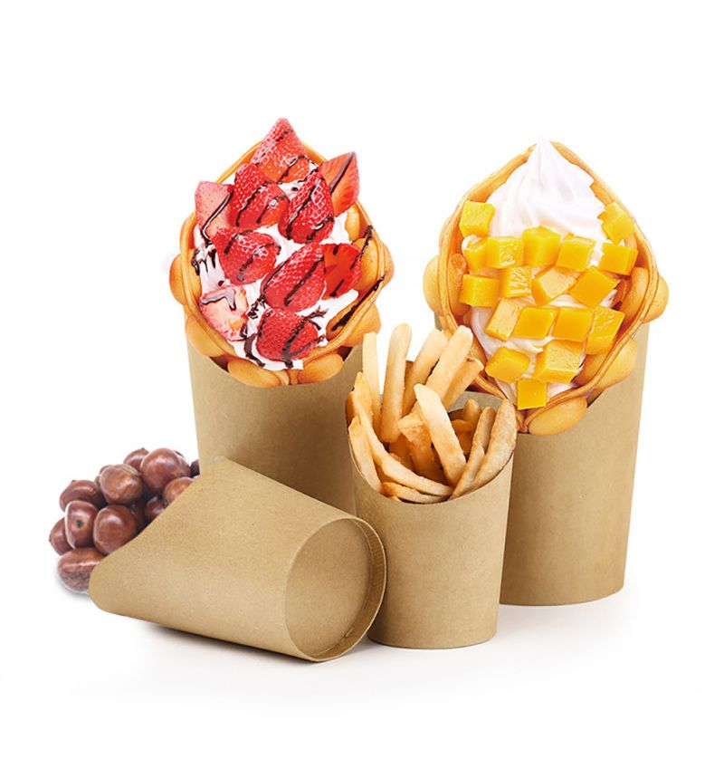 150 Pieces French Fries Holder 14 oz Disposable French Fry Cups Kraft Paper  Popcorn Boxes 200 Pieces Clear Treat Bags OPP Plastic Bags with Twist Ties